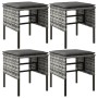 Set de comedor de jardín 6 pzas y cojines ratán sintético gris