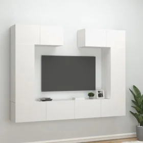 TV-Möbelset 6-teilig aus weißem Sperrholz von vidaXL, TV-Möbel - Ref: Foro24-3114462, Preis: 325,31 €, Rabatt: %
