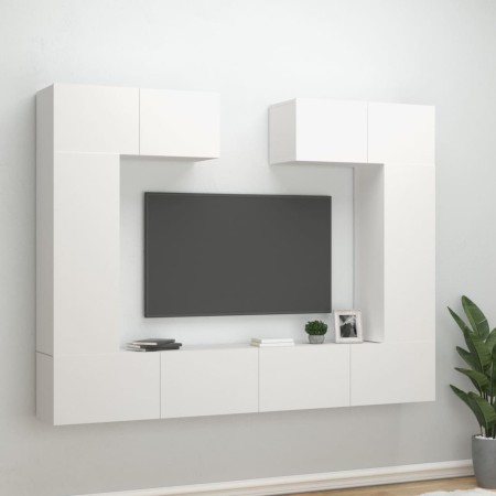 TV-Möbelset 6-teilig aus weißem Sperrholz von vidaXL, TV-Möbel - Ref: Foro24-3114462, Preis: 318,24 €, Rabatt: %