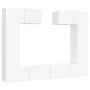 TV-Möbelset 6-teilig aus weißem Sperrholz von vidaXL, TV-Möbel - Ref: Foro24-3114462, Preis: 325,31 €, Rabatt: %
