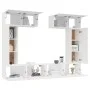 TV-Möbelset 6-teilig aus weißem Sperrholz von vidaXL, TV-Möbel - Ref: Foro24-3114462, Preis: 325,31 €, Rabatt: %