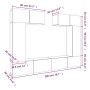 TV-Möbelset 6-teilig aus weißem Sperrholz von vidaXL, TV-Möbel - Ref: Foro24-3114462, Preis: 318,24 €, Rabatt: %