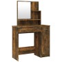 Dressing table with smoked oak mirror 86.5x35x136 cm by vidaXL, Bedroom Dressers - Ref: Foro24-820493, Price: 77,17 €, Discou...