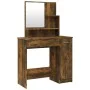 Dressing table with smoked oak mirror 86.5x35x136 cm by vidaXL, Bedroom Dressers - Ref: Foro24-820493, Price: 76,47 €, Discou...