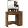 Dressing table with smoked oak mirror 86.5x35x136 cm by vidaXL, Bedroom Dressers - Ref: Foro24-820493, Price: 76,47 €, Discou...