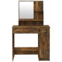 Dressing table with smoked oak mirror 86.5x35x136 cm by vidaXL, Bedroom Dressers - Ref: Foro24-820493, Price: 77,17 €, Discou...