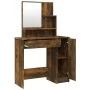 Dressing table with smoked oak mirror 86.5x35x136 cm by vidaXL, Bedroom Dressers - Ref: Foro24-820493, Price: 76,47 €, Discou...