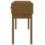 Solid pine wood honey brown console table 114x40x75 cm by vidaXL, Side tables - Ref: Foro24-821757, Price: 86,13 €, Discount: %