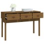 Solid pine wood honey brown console table 114x40x75 cm by vidaXL, Side tables - Ref: Foro24-821757, Price: 86,13 €, Discount: %