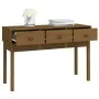 Solid pine wood honey brown console table 114x40x75 cm by vidaXL, Side tables - Ref: Foro24-821757, Price: 86,13 €, Discount: %