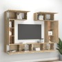 TV-Möbelset 6-teilig Sonoma-Eiche-Sperrholz von vidaXL, TV-Möbel - Ref: Foro24-3114464, Preis: 252,62 €, Rabatt: %