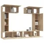 TV furniture set 6 pieces sonoma oak plywood by vidaXL, TV Furniture - Ref: Foro24-3114464, Price: 247,14 €, Discount: %