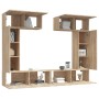TV-Möbelset 6-teilig Sonoma-Eiche-Sperrholz von vidaXL, TV-Möbel - Ref: Foro24-3114464, Preis: 252,62 €, Rabatt: %