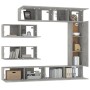 Set de muebles de TV 7 pzas madera contrachapada gris hormigón de vidaXL, Muebles TV - Ref: Foro24-3114561, Precio: 303,89 €,...