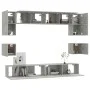 TV furniture set 8 pieces concrete gray plywood by vidaXL, TV Furniture - Ref: Foro24-3114417, Price: 268,45 €, Discount: %