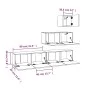 TV-Möbelset 4-teilig aus geräuchertem Eichensperrholz von vidaXL, TV-Möbel - Ref: Foro24-3114651, Preis: 108,16 €, Rabatt: %