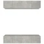 TV-Möbel 4 Einheiten betongraues Sperrholz 80x30x30 cm von vidaXL, TV-Möbel - Ref: Foro24-3114185, Preis: 153,03 €, Rabatt: %