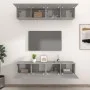 TV-Möbel 4 Einheiten betongraues Sperrholz 80x30x30 cm von vidaXL, TV-Möbel - Ref: Foro24-3114185, Preis: 153,03 €, Rabatt: %