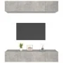 TV-Möbel 4 Einheiten betongraues Sperrholz 80x30x30 cm von vidaXL, TV-Möbel - Ref: Foro24-3114185, Preis: 153,03 €, Rabatt: %