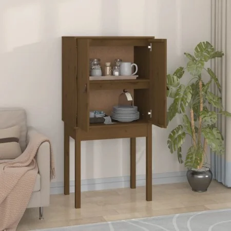 High sideboard solid honey brown pine wood 60x40x120 cm by vidaXL, Sideboards - Ref: Foro24-821747, Price: 87,74 €, Discount: %