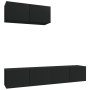 Set de muebles para TV 3 piezas madera contrachapada negro de vidaXL, Muebles TV - Ref: Foro24-3114471, Precio: 145,37 €, Des...