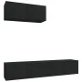 Set de muebles para TV 3 piezas madera contrachapada negro de vidaXL, Muebles TV - Ref: Foro24-3114471, Precio: 135,75 €, Des...