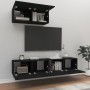 Set de muebles para TV 3 piezas madera contrachapada negro de vidaXL, Muebles TV - Ref: Foro24-3114471, Precio: 145,37 €, Des...