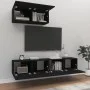 Set de muebles para TV 3 piezas madera contrachapada negro de vidaXL, Muebles TV - Ref: Foro24-3114471, Precio: 135,75 €, Des...