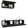 Set de muebles para TV 3 piezas madera contrachapada negro de vidaXL, Muebles TV - Ref: Foro24-3114471, Precio: 145,37 €, Des...