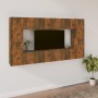 TV-Möbelset 8-teilig aus geräuchertem Eichensperrholz von vidaXL, TV-Möbel - Ref: Foro24-3114291, Preis: 228,16 €, Rabatt: %