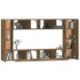 TV-Möbelset 8-teilig aus geräuchertem Eichensperrholz von vidaXL, TV-Möbel - Ref: Foro24-3114291, Preis: 228,16 €, Rabatt: %