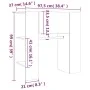 Mueble recibidor madera ingeniería roble ahumado 97,5x37x99 cm by vidaXL, Closets and storage - Ref: Foro24-820514, Price: 54...
