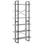 Estantería madera contrachapada gris Sonoma 100x30x210 cm de vidaXL, Librerías y estanterías - Ref: Foro24-821325, Precio: 68...