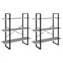 Estantería madera contrachapada gris Sonoma 100x30x210 cm de vidaXL, Librerías y estanterías - Ref: Foro24-821325, Precio: 68...