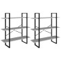 Sonoma gray plywood shelving 100x30x210 cm by vidaXL, Bookcases and shelves - Ref: Foro24-821325, Price: 68,37 €, Discount: %