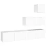 TV-Möbel-Set 4 Stück Sperrholz weiß von vidaXL, TV-Möbel - Ref: Foro24-3114646, Preis: 179,58 €, Rabatt: %