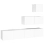 TV-Möbel-Set 4 Stück Sperrholz weiß von vidaXL, TV-Möbel - Ref: Foro24-3114646, Preis: 179,12 €, Rabatt: %