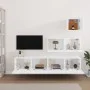 TV furniture set, 4-piece white plywood. by vidaXL, TV Furniture - Ref: Foro24-3114646, Price: 179,58 €, Discount: %