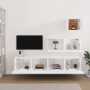 TV-Möbel-Set 4 Stück Sperrholz weiß von vidaXL, TV-Möbel - Ref: Foro24-3114646, Preis: 179,12 €, Rabatt: %