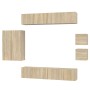 Set de muebles para TV 8 pzas madera contrachapada roble Sonoma de vidaXL, Muebles TV - Ref: Foro24-3114488, Precio: 275,84 €...