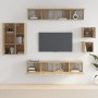 Set de muebles para TV 8 pzas madera contrachapada roble Sonoma de vidaXL, Muebles TV - Ref: Foro24-3114488, Precio: 275,84 €...