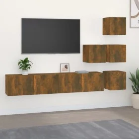 TV-Wandschrank aus geräuchertem Eichensperrholz von vidaXL, TV-Möbel - Ref: Foro24-3114579, Preis: 134,13 €, Rabatt: %