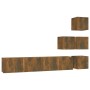 TV-Wandschrank aus geräuchertem Eichensperrholz von vidaXL, TV-Möbel - Ref: Foro24-3114579, Preis: 136,74 €, Rabatt: %