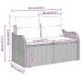 Conjunto de sofá de jardín 9 pcs Beige Poliratán