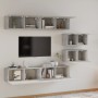 TV-Möbelset 6-teilig betongraues Sperrholz von vidaXL, TV-Möbel - Ref: Foro24-3114601, Preis: 217,05 €, Rabatt: %