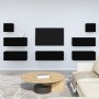 Set de muebles para TV 7 piezas madera contrachapada negro de vidaXL, Muebles TV - Ref: Foro24-3114543, Precio: 299,52 €, Des...