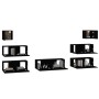 7-teiliges TV-Möbelset aus schwarzem Sperrholz von vidaXL, TV-Möbel - Ref: Foro24-3114543, Preis: 299,12 €, Rabatt: %