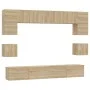 Set de muebles para TV 8 pzas madera contrachapada roble Sonoma de vidaXL, Muebles TV - Ref: Foro24-3114416, Precio: 276,10 €...
