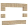 TV-Möbelset 8-teilig Sonoma-Eichensperrholz von vidaXL, TV-Möbel - Ref: Foro24-3114416, Preis: 278,78 €, Rabatt: %