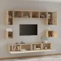 Set de muebles para TV 8 pzas madera contrachapada roble Sonoma de vidaXL, Muebles TV - Ref: Foro24-3114416, Precio: 276,10 €...